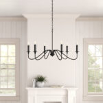 Matte Black Ableton 6 - Light Dimmable Classic / Traditional Chandelier - Image 2