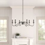Matte Black Ableton 6 - Light Dimmable Classic / Traditional Chandelier - Image 3