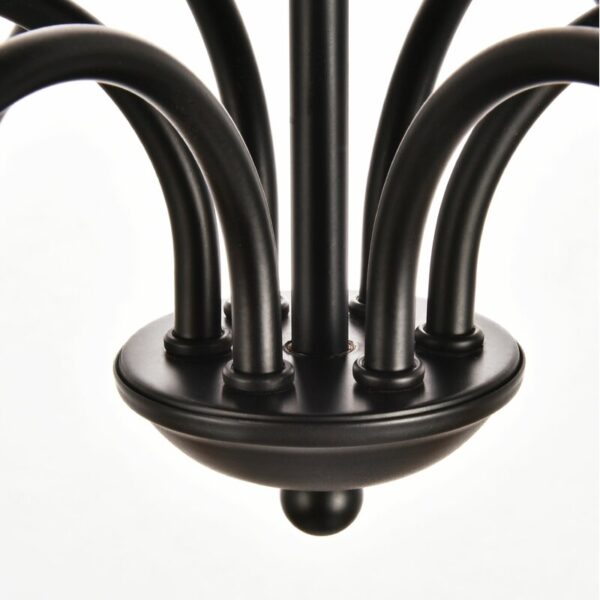 Matte Black Ableton 6 - Light Dimmable Classic / Traditional Chandelier - Image 5