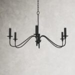 Matte Black Ableton 6 - Light Dimmable Classic / Traditional Chandelier - Image 8