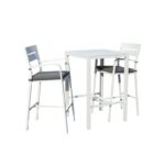 White Amarin Square 2 - Person Outdoor Dining Set - Image 3