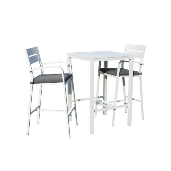 White Amarin Square 2 - Person Outdoor Dining Set - Image 3
