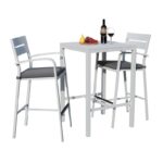 White Amarin Square 2 - Person Outdoor Dining Set - Image 4