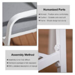 White Amarin Square 2 - Person Outdoor Dining Set - Image 5