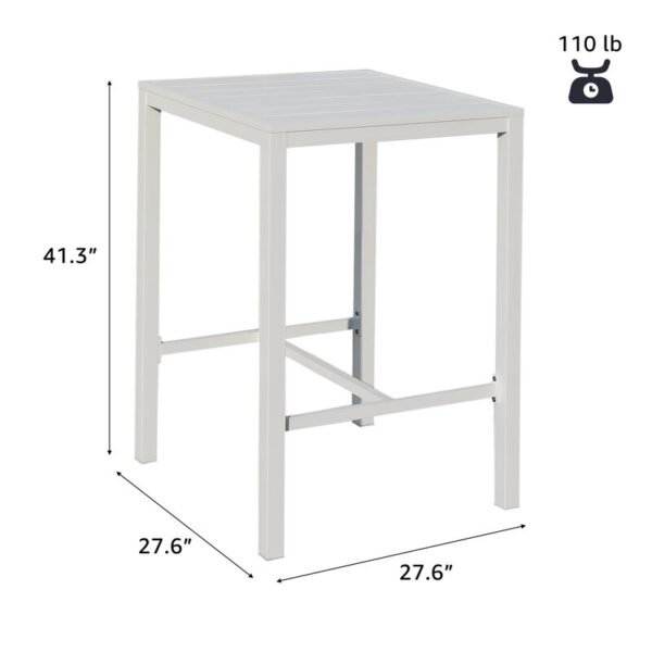White Amarin Square 2 - Person Outdoor Dining Set - Image 8