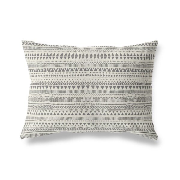 Tan/Gray Brennah Geometric Indoor/Outdoor Throw Pillow - Image 2