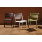 Warm Gray Carpentier Stacking Patio Dining Chair (Set of 2) - Image 5