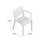 Warm Gray Carpentier Stacking Patio Dining Chair (Set of 2) - Image 6