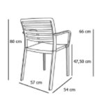 Warm Gray Carpentier Stacking Patio Dining Chair (Set of 2) - Image 7