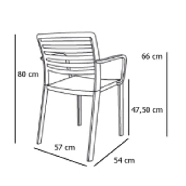 Warm Gray Carpentier Stacking Patio Dining Chair (Set of 2) - Image 7