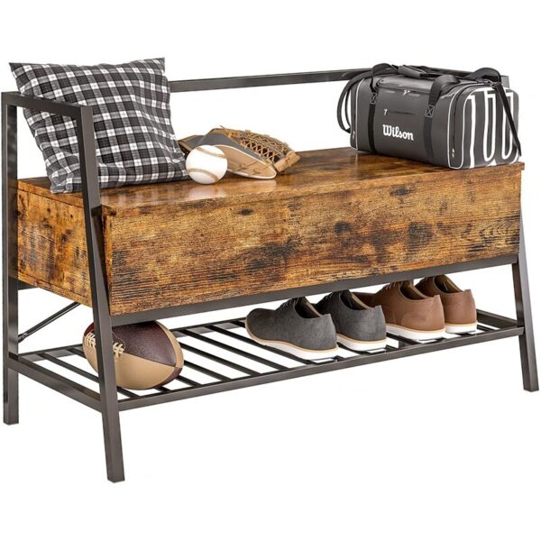 Industrial Shoe Storage Cabinet Bench - Image 8