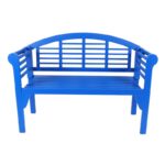 Snorkel Blue Kanari Terra Foldable Wood Outdoor Bench - Image 5