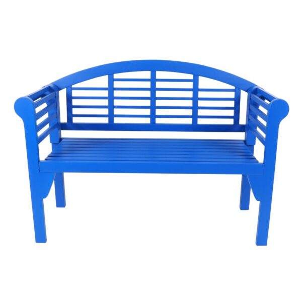 Snorkel Blue Kanari Terra Foldable Wood Outdoor Bench - Image 5