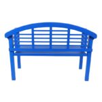 Snorkel Blue Kanari Terra Foldable Wood Outdoor Bench - Image 6