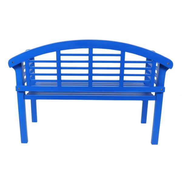 Snorkel Blue Kanari Terra Foldable Wood Outdoor Bench - Image 6