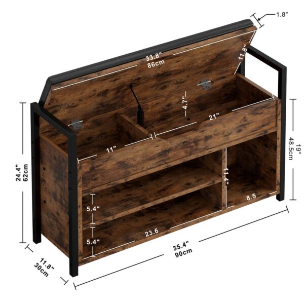 Lookebill Shoe Storage Bench - Image 3