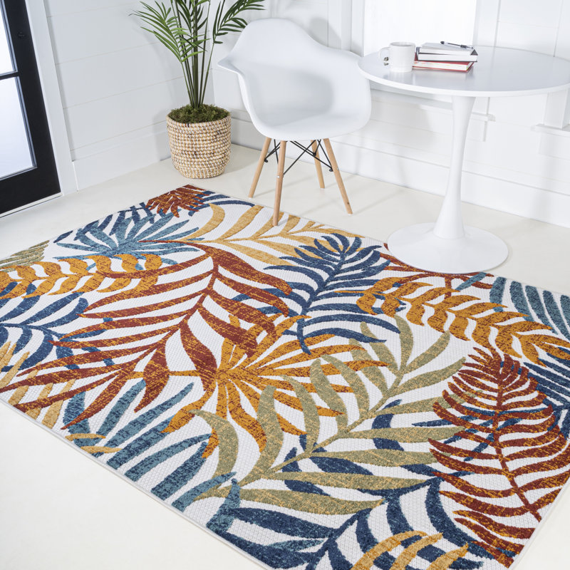 ManorCream2FOrangeIndoor2FOutdoorRug