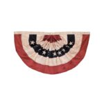 18" H x 36" W Pleated Fan Patriotic Bunting
