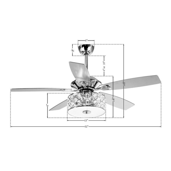 Rupert 52'' Ceiling Fan with Light Kit - Image 6