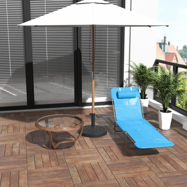 Shelly Outdoor Metal Chaise Lounge - Image 2