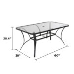 Shropshire Glass Outdoor Dining Table - Image 6