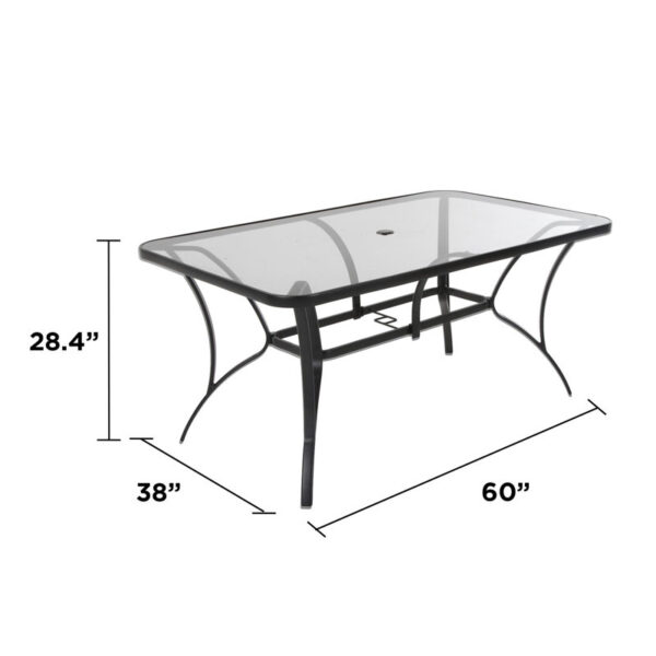 Shropshire Glass Outdoor Dining Table - Image 6