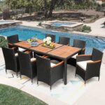 Simervir Rectangular 8 - Person Outdoor Dining Set - Image 2