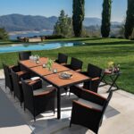 Simervir Rectangular 8 - Person Outdoor Dining Set
