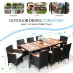 Simervir Rectangular 8 - Person Outdoor Dining Set - Image 7