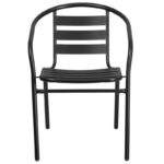 Siyam Metal Restaurant Stack Chair with Aluminum Slats - Image 2