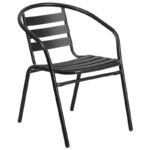 Siyam Metal Restaurant Stack Chair with Aluminum Slats - Image 3
