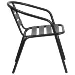 Siyam Metal Restaurant Stack Chair with Aluminum Slats - Image 7
