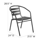 Siyam Metal Restaurant Stack Chair with Aluminum Slats - Image 8