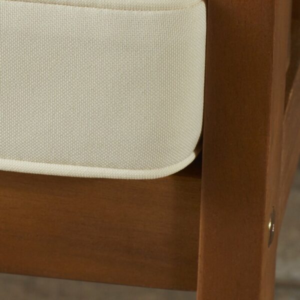 Solid Wood 4 - Person Seating Group with Cushions - Image 3