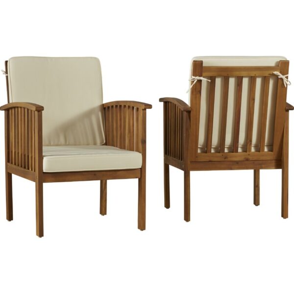 Solid Wood 4 - Person Seating Group with Cushions - Image 5