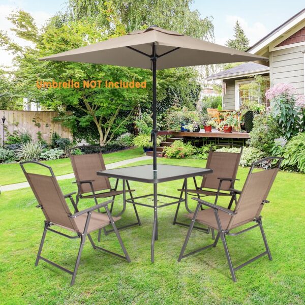 Spirit Square 4 - Person Outdoor Dining Set - Image 4