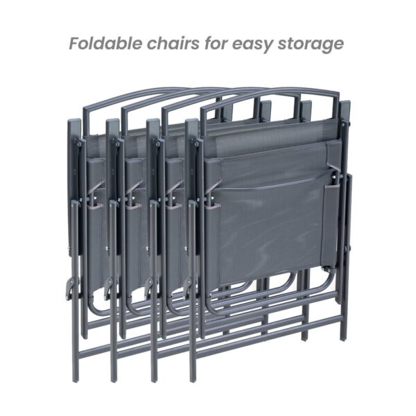 Spooner Folding Patio Dining Chair (Set of 4) - Image 8