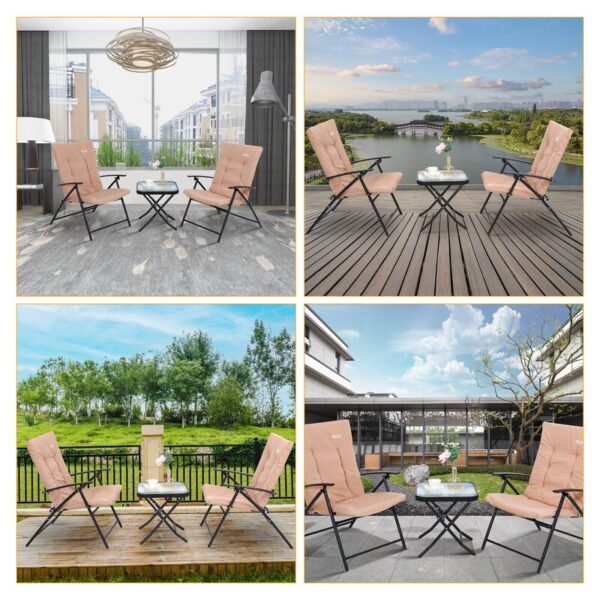Square 2 - Person Outdoor Dining Set - Image 3