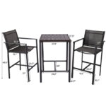 Square 2 - Person Outdoor Dining Set - Image 7