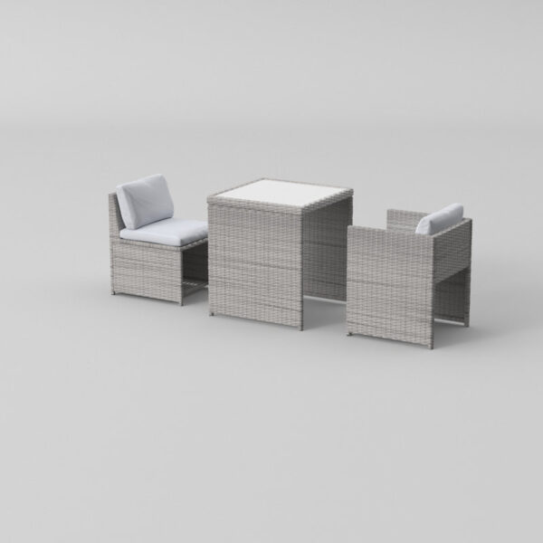 Square 2 - Person Outdoor Dining Set with Cushions - Image 3