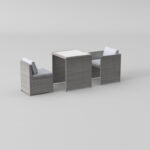 Square 2 - Person Outdoor Dining Set with Cushions - Image 4