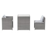 Square 2 - Person Outdoor Dining Set with Cushions - Image 6