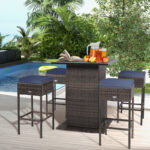 Square 4 - Person Outdoor Dining Set with Cushions - Image 2