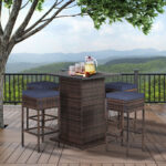 Square 4 - Person Outdoor Dining Set with Cushions