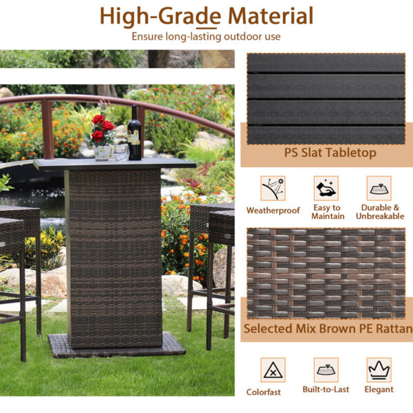 Square 4 - Person Outdoor Dining Set with Cushions - Image 7