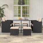 Square 8 - Person Outdoor Dining Set - Image 2
