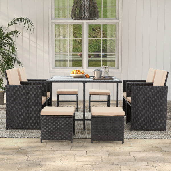 Square 8 - Person Outdoor Dining Set - Image 2