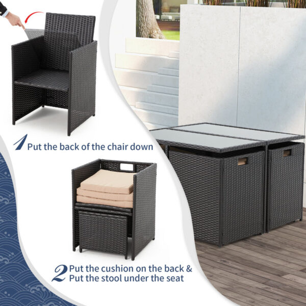 Square 8 - Person Outdoor Dining Set - Image 5