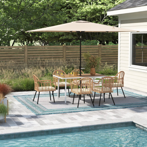 Stromsburg Rectangular 6 - Person Outdoor Dining Set with Cushions - Image 2