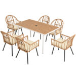 Stromsburg Rectangular 6 - Person Outdoor Dining Set with Cushions - Image 4